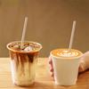 100PCS Kraft Paper Biodegradable Paper Straws Flat Opening Brown Disposable Straws Direct Pipe Drinking Straws Birthday Party