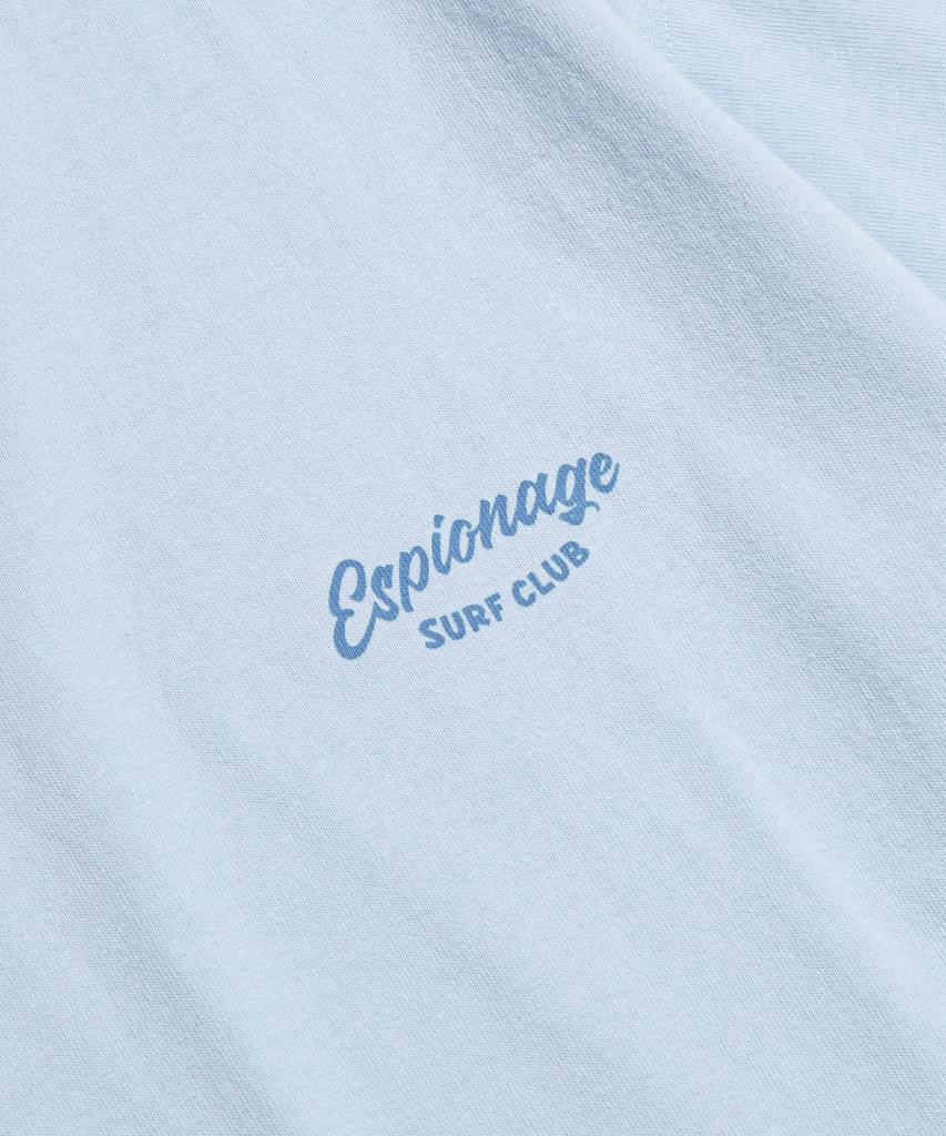 ESPIONAGE Surf Club Heavyweight Tee Ice Blue