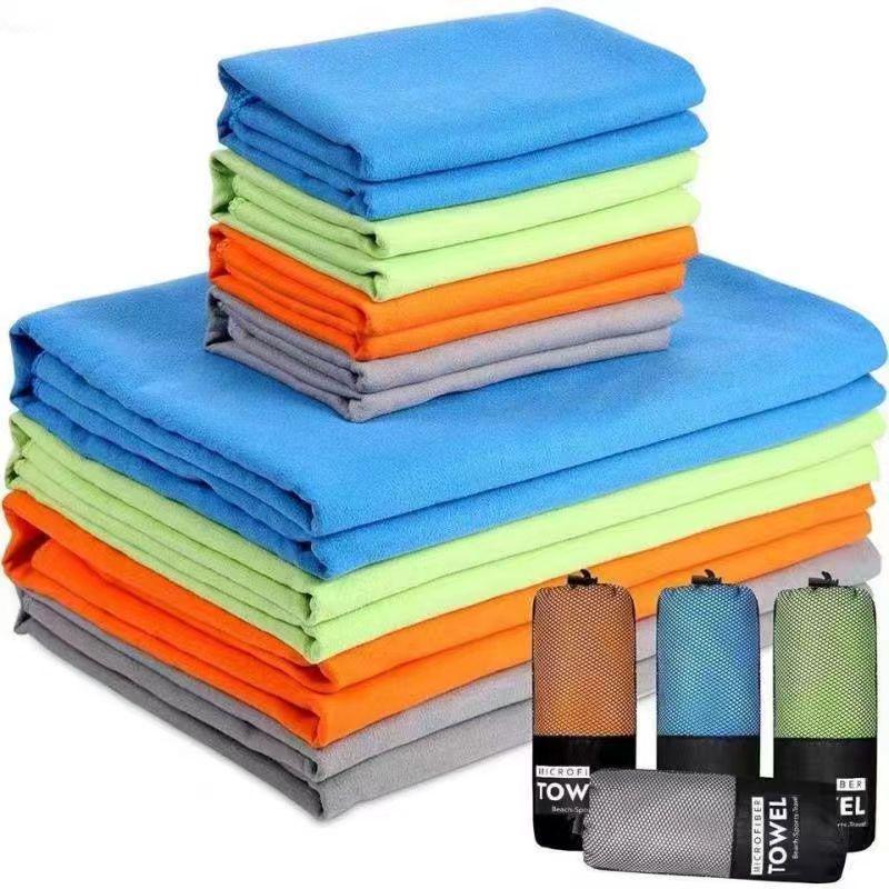 Microfiber Yoga Fitness Towel: Portable, Sweat-Absorbent, Double-Sided Quick-Dry Fleece for Running and Swimming.