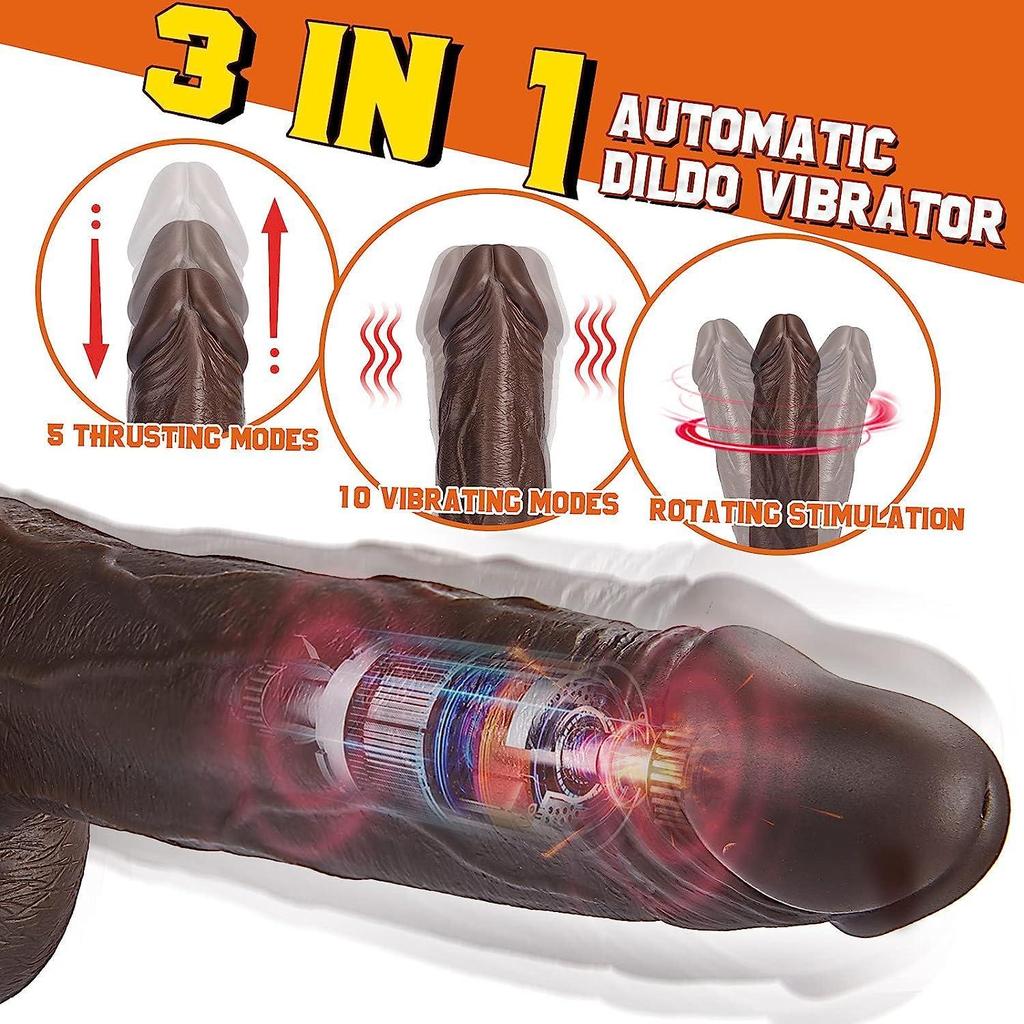 APP Remote Control Insertable Vibrator Telescopic,Rotating,Heating,G-Spot,Clitoral,Anal Stimulation Vibrating Dildo for Male and Female Masturbation