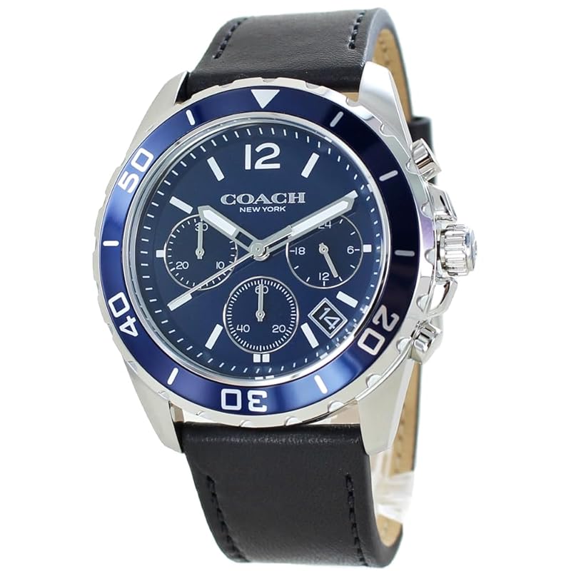 

[coach] watch men s Kent kent black black leather belt 14602666 [product]