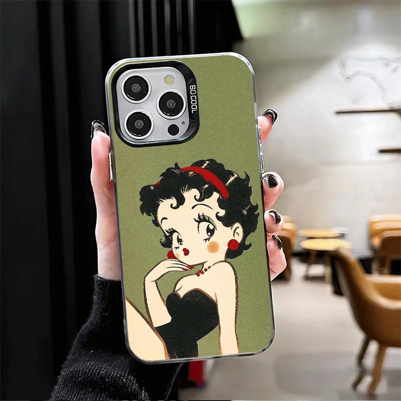 B-Bettys B-Boops Girl Soft Phone Case for iPhone 15 16 17 Pro Max 17Air 16E 14 Plus 13 12 Mini Shockproof Cover Back Shell