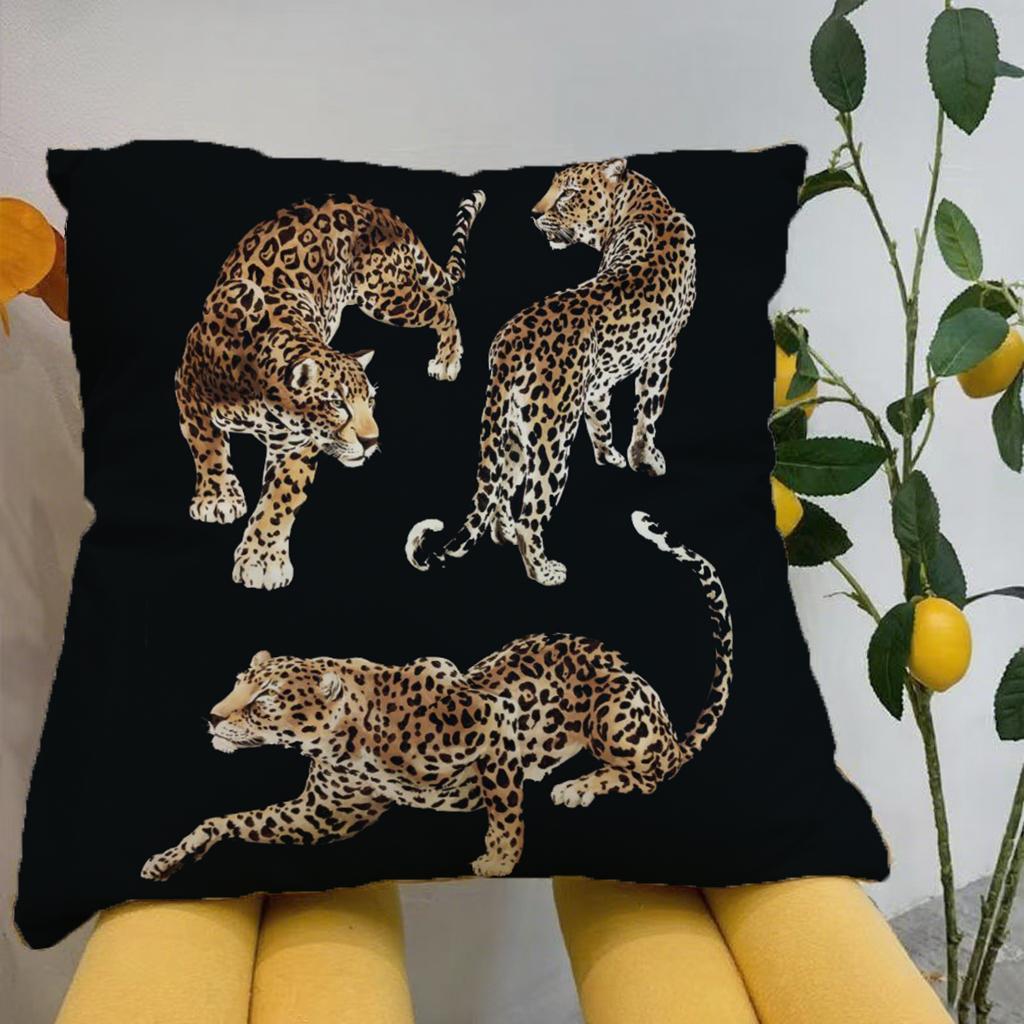 Leopard-Printed Pillowcases On a SofaSuitable for Sofa Car Bedroom Decorative Cushion Cover Pillow Cover