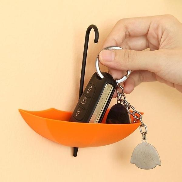 Random 3 Pcs Colorful Umbrella Wall Hook Key Hair Pin Holder Organizer Decorative Organizer
