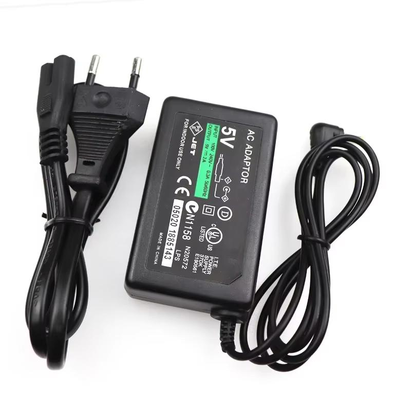 Сетевой адаптер AC, настенное зарядное устройство EU US Plug для PSP, шнур питания, совместимый с сериями Sony PlayStation PSP 1000 2000 3000