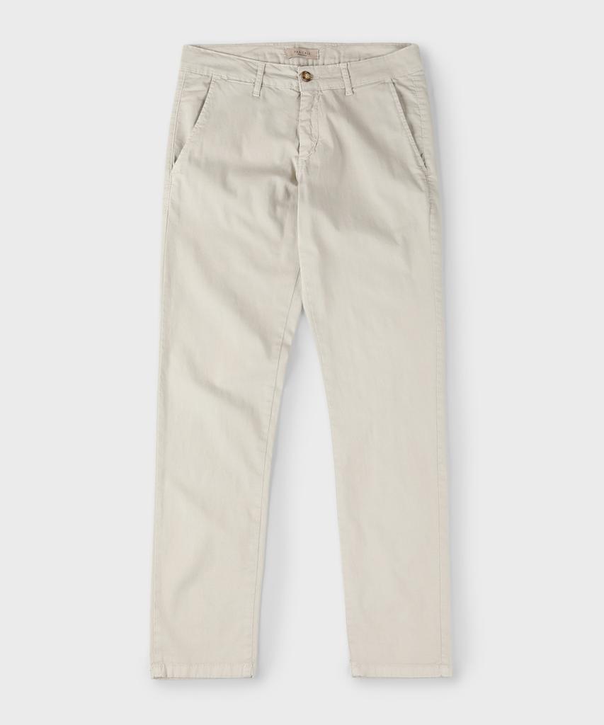 PANICALE Beige Slim Fit Dyed Cotton Pants