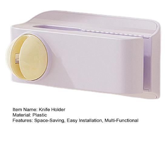 Yousheng Knife Holder with Built-in Sharpener 2-in-1 Wall-Mounted Adhesive Knife Rack Kitchen Cook Knife Holder for Storage And Sharpening