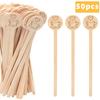 50pcs Disposable Stirring Rod-5Centimeter Round-headed Wooden Coffee Stirring Stick Is Easy To Hold and Suitable for Both Hot and Cold Beverages -