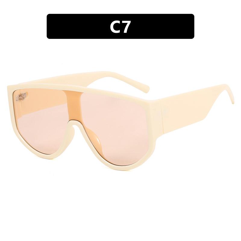 

Цельные солнцезащитные очки, большая оправа и тонкая персонализированные ретро-солнцезащитные очки, солнцезащитные очки с защитой от ультрафиолета Tide as shown