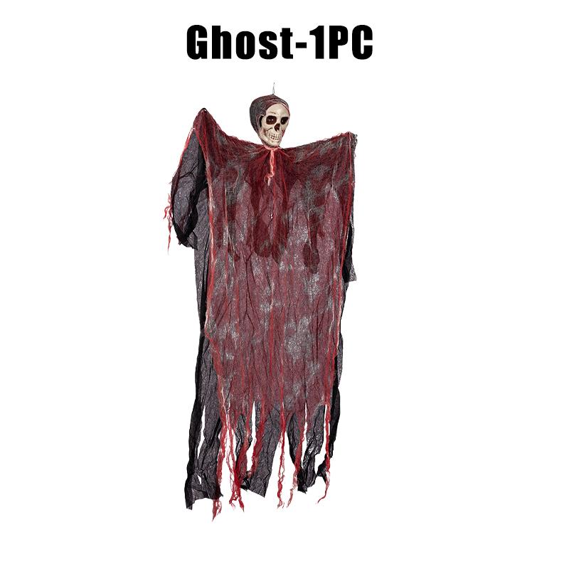 Hanging Halloween Skeleton Ghosts Decorations Scary Haunted House Prop Indoor/Outdoor Halloween Party Grimace Decor