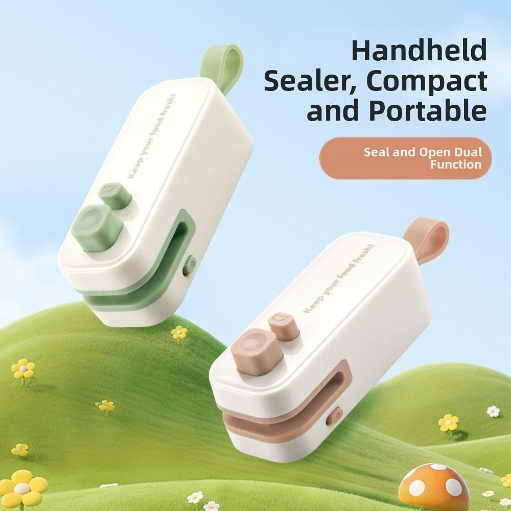 2 in 1 Heat Sealer Mini Plastic Bag Sealer Kitchen Gadget Snack Sealing Machine Travel