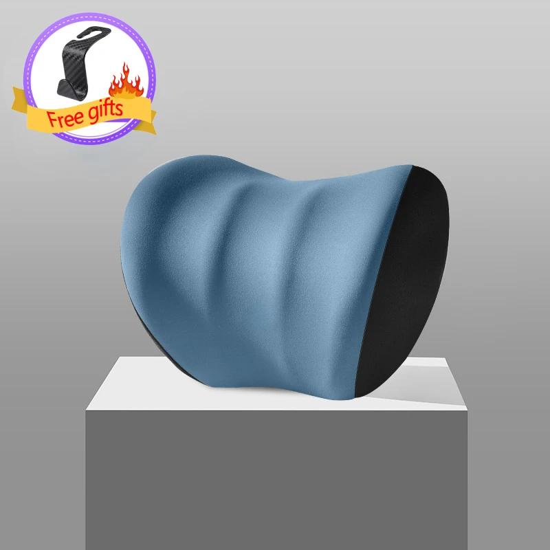 

Подушка для поясницы в автомобиле с эффектом памяти, автоматическая подушка для шеи, поддержка талии, съемная, моющаяся, универсальная, подголовник для автомобильного сиденья