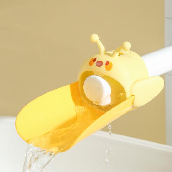Yousheng Kinderhahnverlängerung Cartoon Bienenform Duales Schnittstellendesign Spritzwassergeschützte Hahnverlängerung Bad-Gadget
