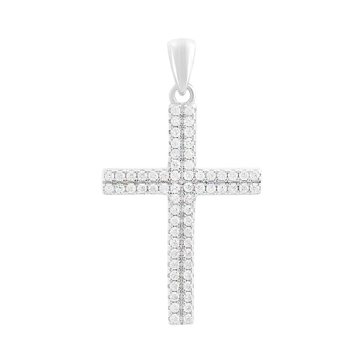 

Срібна каблучка з фіанітами. (2150497) білий