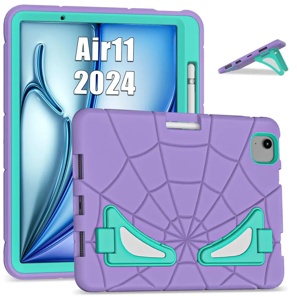 For Ipad Air 11 Inch 2024 M2 A2902 A2903 A2904 Case Kids Tablet Cover Silicone +PC Case for Apple iPad Air M2 11" 2024