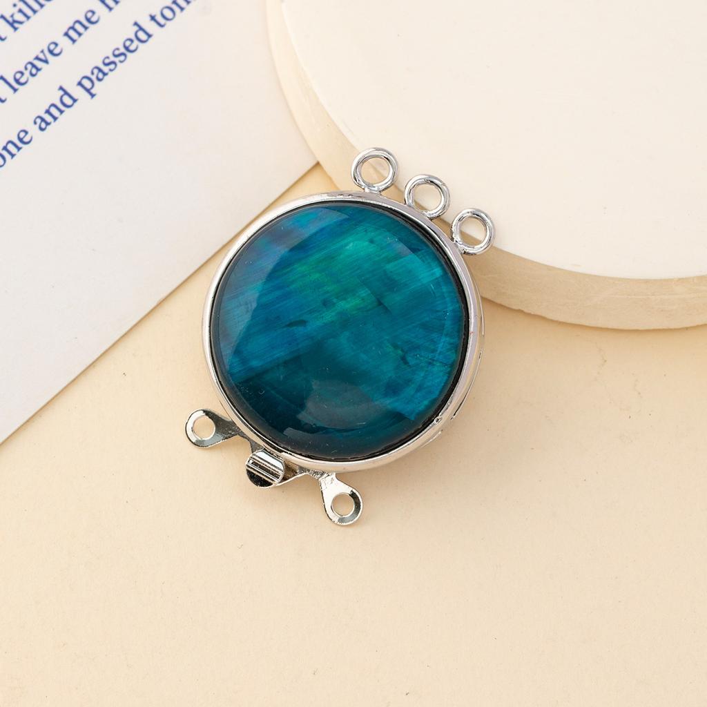 1Pc Round Natural Shell Pendant Connectors for DIY Unisex Necklace Bracelet Anklet Accessories, Creative Jewelry Making Halloween Christmas Gift Craft
