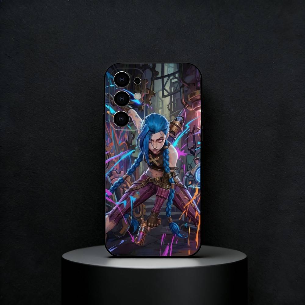 Game J-Jinx L-LOL Phone Case For Samsung S25,S24,S23,S22,S21,S20,Ultra,Plus,FE Black Soft Cover