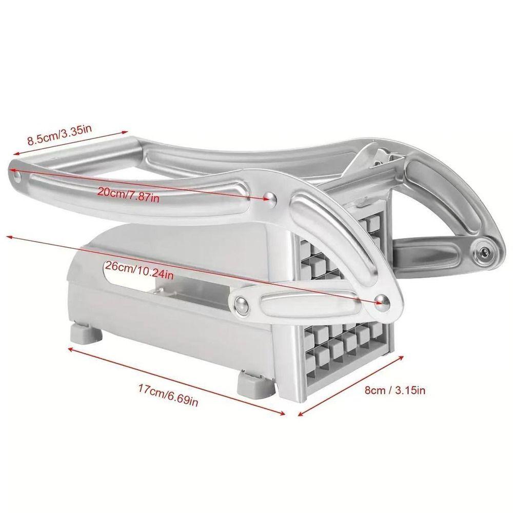 Silver Potato Slicer Stainless Steel French Fries Cutter Machine Manual Potato Cutter  Cucumber