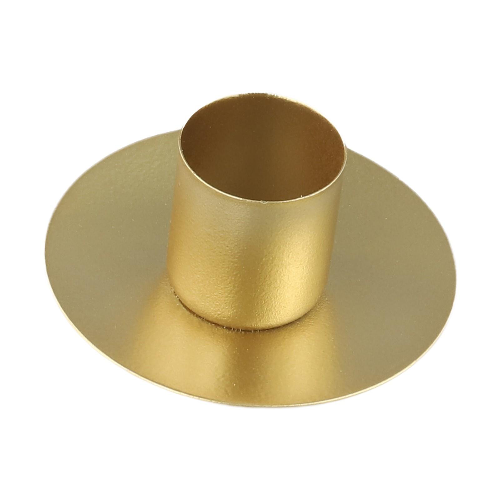 

*Подсвечник на одну свечу из кованого железа, подстаканник для свечи, канделябр, горящая свеча Large золотой