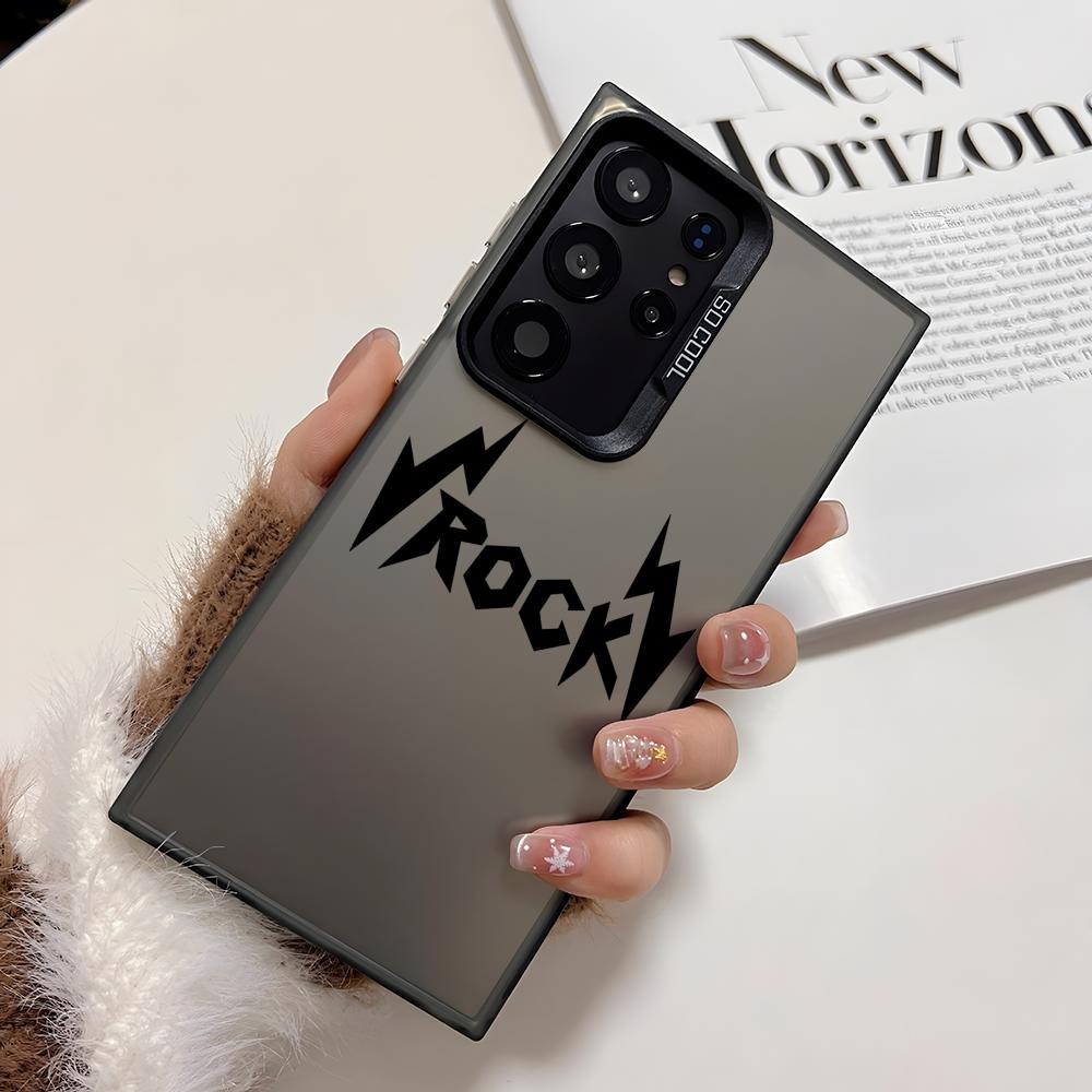 Coole Rock Roll Musik Handyhülle Für Samsung Galaxy S25 Edge S24 S23 S22 S21 S20 Ultra Funda Silikon Silberne Hülle
