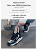 Spring/Summer 2025 Women's Colorblock Genuine Leather High-Top Sneakers - Thick Sole, Fleece-Lined, Casual Lace-Up in Trend