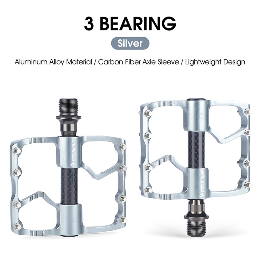Ultralight Aluminum Alloy Bicycle Pedals 3 Bearings Bike Pedals AntiSlip Waterproof Flat Wide Bike Pedals Cycle
