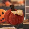 Handmade Knitted Pumpkin For Farmhouse Thanksgiving Harvest Festival Decoration Autumn Artificial Pumpkin Ornament Kids Gift