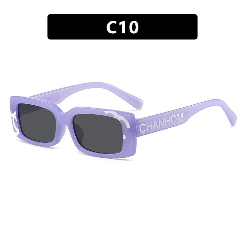 High Quality Printed letters small frame square sunglasses new retro sunglasses ladies Korean trend sunglasses fashion wear street shooting