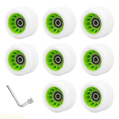 A1A2 Skateboard Wheel with Bearings, Roller Skate Wheels Set Double Row Roller Skate Accessory Quads Skate Replacement Wheel