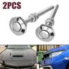 Aluminum Alloy& Stainless Steel Silver Hood Pin Lock Clip Auto Car Covers Accessories 2Pcs/Set Silver Push Button Quick Release