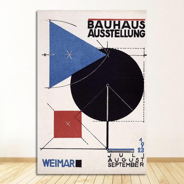 1923 Weimer Exhibition Abstract Artwork Modern Art Wall Art Canvas Painting Silk Poster Home G689 Art Decor Bauhaus Ausstellung