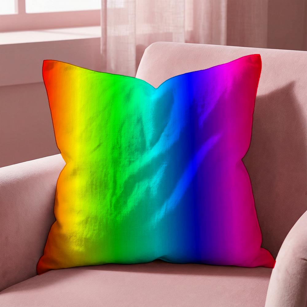 R-Rainbow THEME Cushion Cover Multi-Scene Pillow Cover for Home & Car - Reversible, Soft & Durable for Daily Use