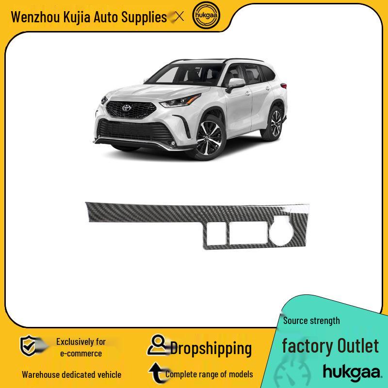 2022 Toyota Highlander Carbon Fiber Interior Gear Shift and Rear Air Vent Console Trim