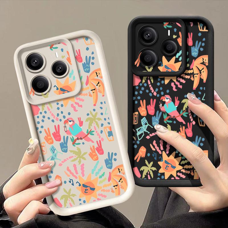 Colorful Cartoon Pattern Case For Xiaomi Redmi Note 14 13 Pro 5G 4G 12 11 Funda Xiaomi 14T 13T 11T Pro Shockproof Bumper Silicone Cover