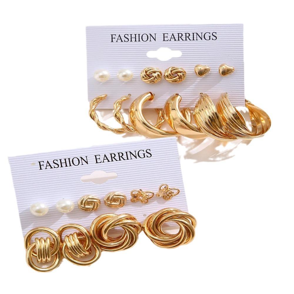 Elegant Geometric Women's Earrings Set Hot Sale Pair Luxury Earrings Earrings Suitable for Daily Commuting