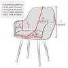 Curved Dining Chair Cover, High-end Leaf Jacquard Makeup Chair Cover, Elastic All-inclusive Universal High Armrest Chair Cover