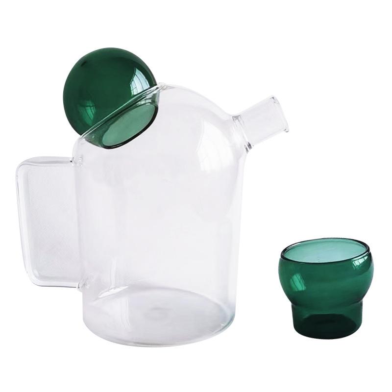 Glass Jug Teapot Colorful Originality Glass Water Carafe Kettle Pitcher Drinkware Kitchen Dining Bar Home Garden