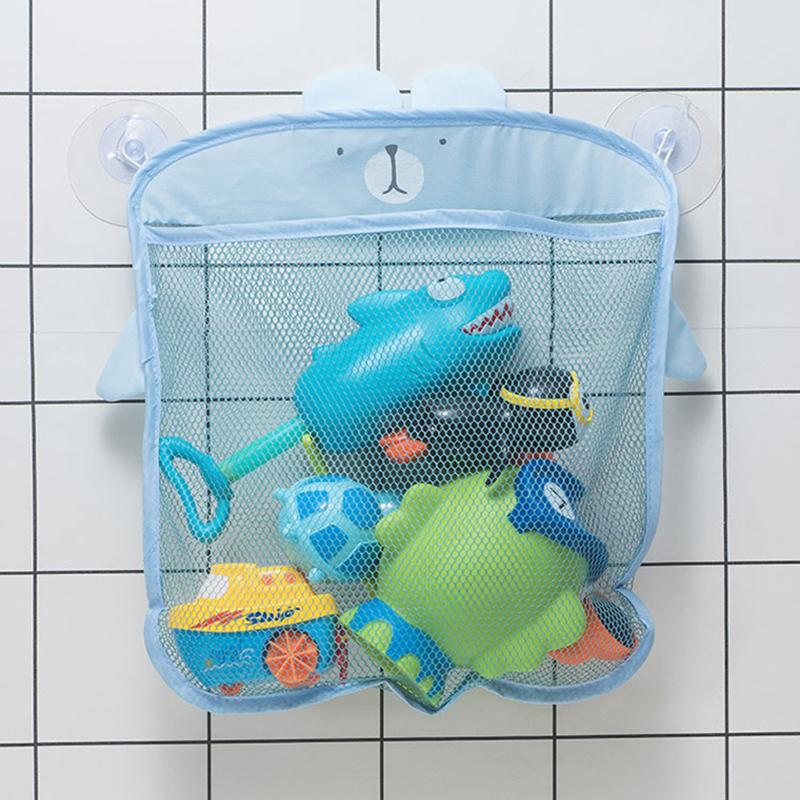 Bathroom Sundries Storage Hanging Bag Mesh Bag Basket For Kids Bath Toys Bag Cartoon Waterproof Cloth Hanging Bag