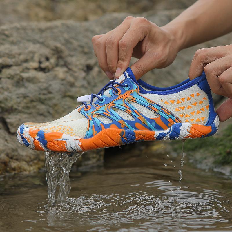 Summer New Lightweight and Breathable Stream Walking Shoes Couple Outdoor Swimming Beach Wading Shoes Hiking Five-finger Shoes Men