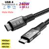USB 4 for Thunderbolt 4 Cable 8K@60Hz 40Gbps Data Sync 240W Fast Charging USB C to USB C Thunderbolt Cable for MacBook Monitor