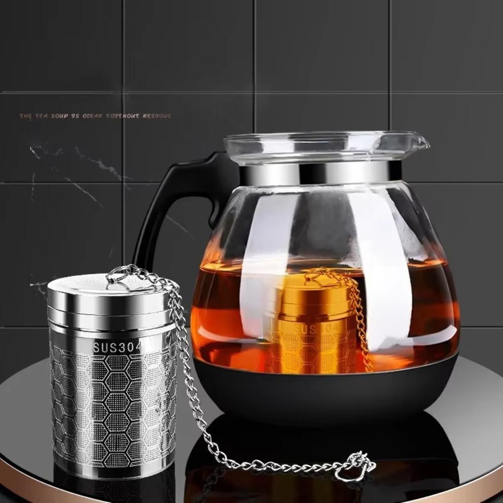 

Stainless Steel Mesh Filter with Extended Chain Hook Spice Infuser Kitchen Accessories