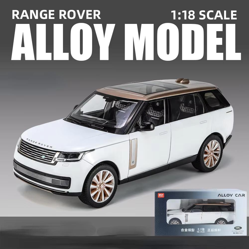 2026 1/18 Land Range Rover SUV Legierung Auto Modell Diecast Metall Geländefahrzeug Auto Modell Ton und Licht Simulation Kinderspielzeug Geschenk