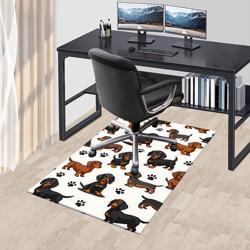 1PC Dachshund paw prints Extra Large Non-Slip Floor carpet, Office, family, bedroom, Studio - Large Area RugJ0398