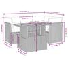 VidaXL Salon de Jardin avec Coussins 5 pcs, Canapés de Terrasse, Ensemble de Meubles de Patio, Mobilier d'Extérieur, Noir 3270810