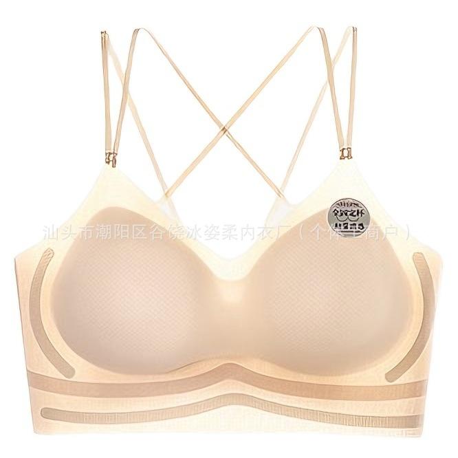 Summer ultra-thin jelly soft support text fixed cup gathers and collects secondary milk foundation without traces Regular [recommended 40-70kg]