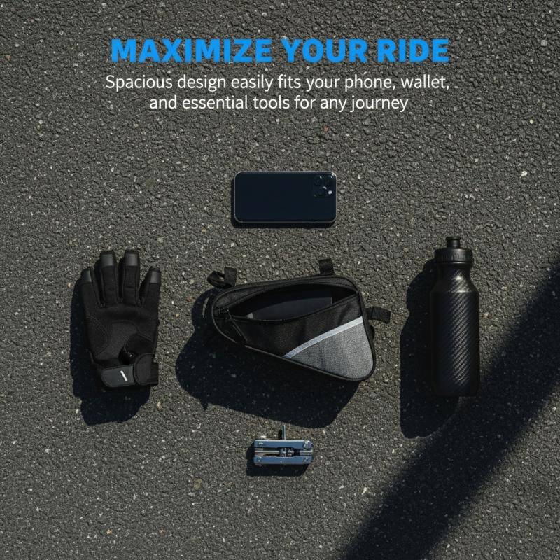 1L Waterproof Triangle Front Bike Bag for Road and Mountain Bike Frame Storage Cycling Outdoor Adventure GearHot Sale