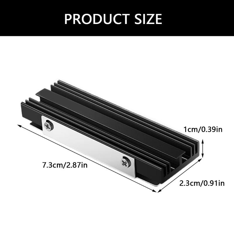 M.2 SSD Heatsink Thermal Pad Heatsink Aluminium Cooling with Silicone Thermal Pad Heatsink 2280 NVME CPU Cooling
