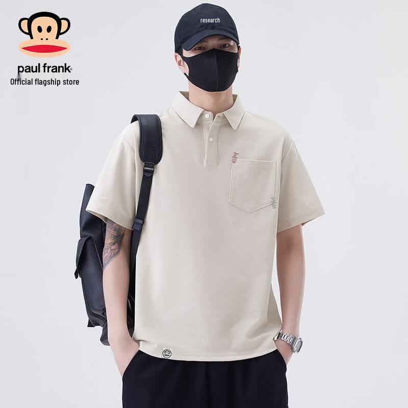 Paul Frank Men's Retro Loose Fit Short Sleeve Polo Shirt