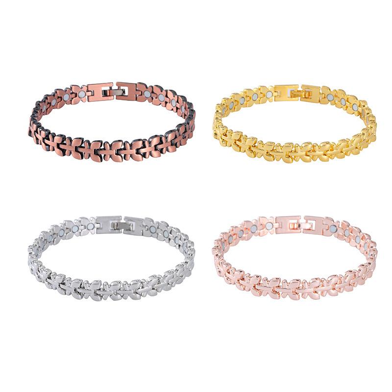 Creative all-magnet jewelry women's butterfly four-leaf clover adjustable couple bracelet bracelet