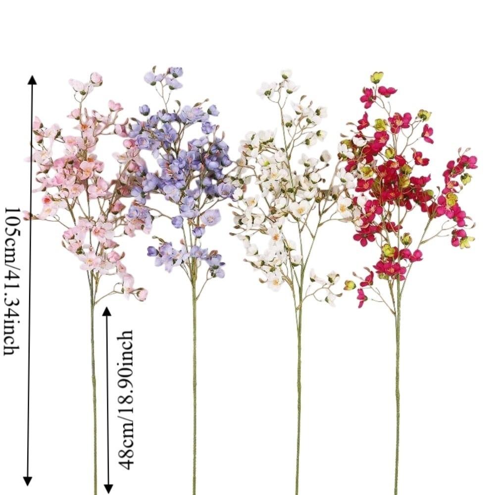 Fake Floral Artificial Pear Flowers Real Touch Handmade Simulation Pear Blossom Artificial Plum Blossom Faux Flower Branch